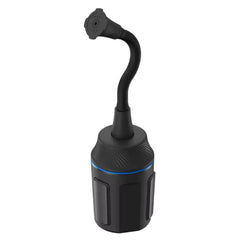 Quad Lock cup holder base keeps your phone stable.