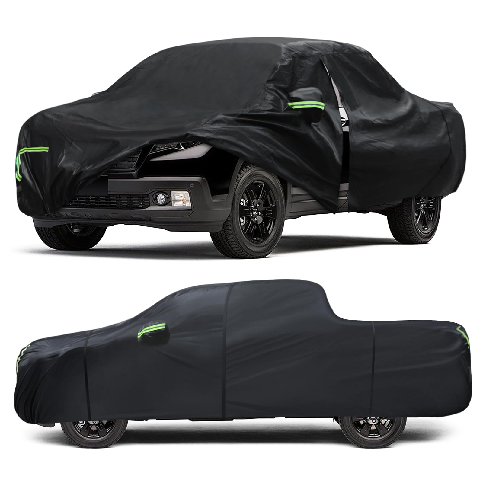 Qualencey Honda Ridgeline cover front view with snug fit and all-weather protection.