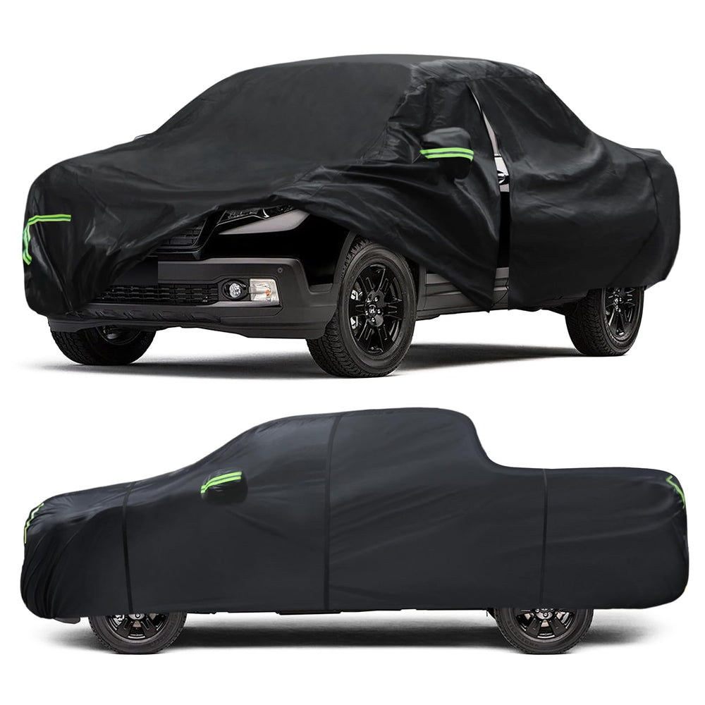 Qualencey Honda Ridgeline cover front view with snug fit and all-weather protection.