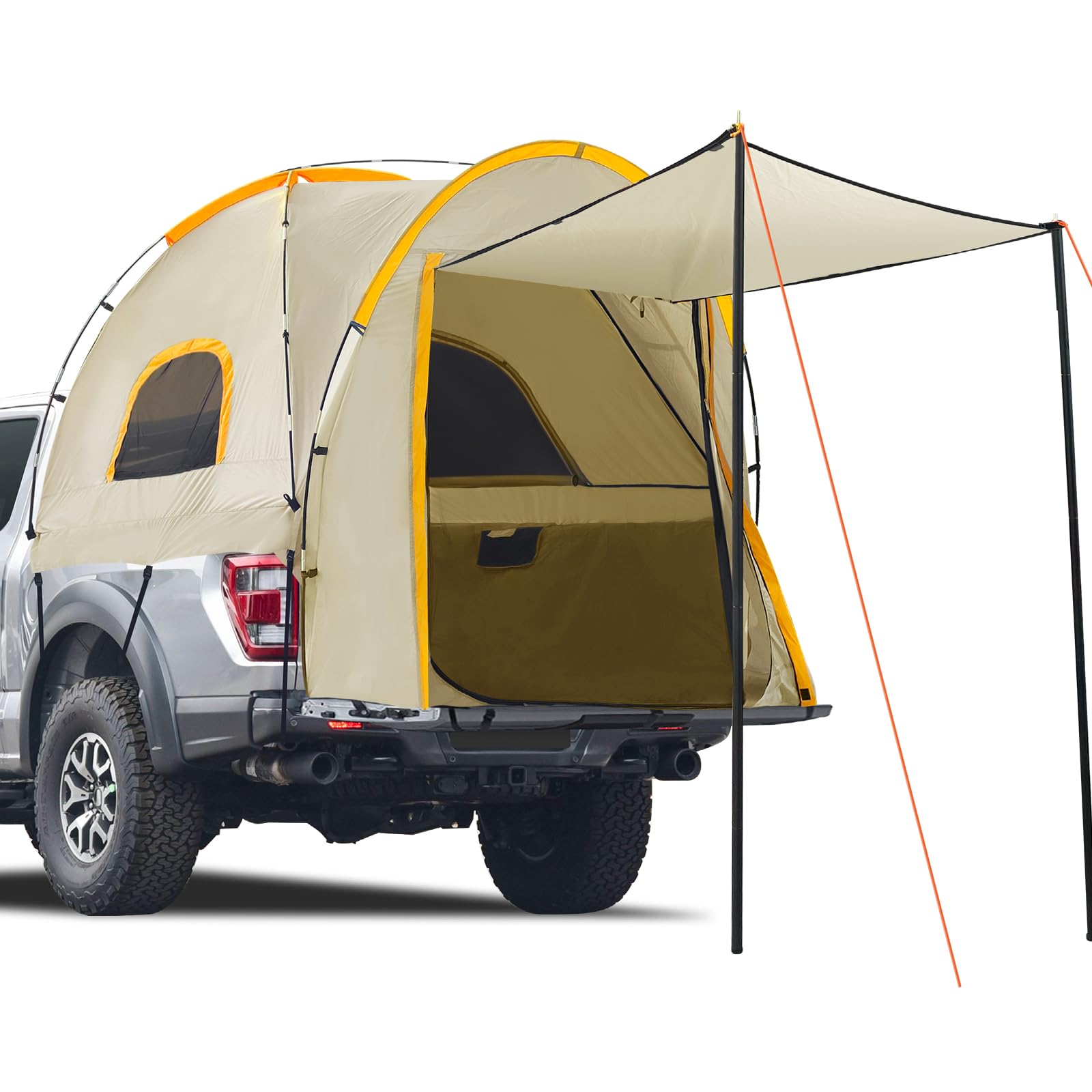 Qualencey pickup tent awning shade provides extended shelter for camping