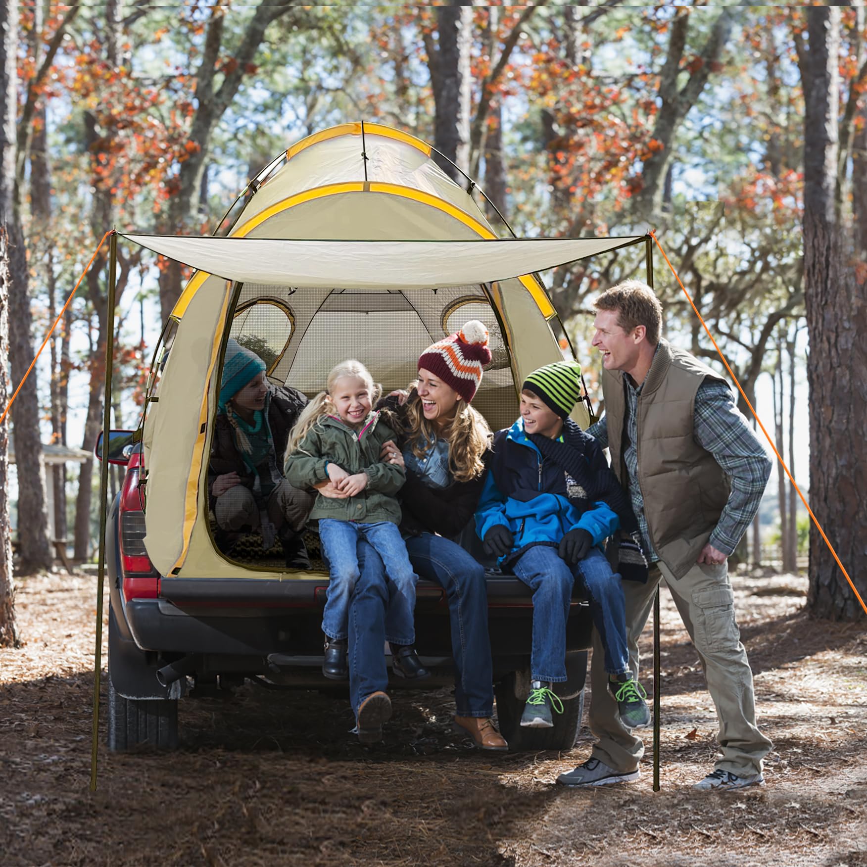 Qualencey pickup tent doors and windows keep insects out while ventilating