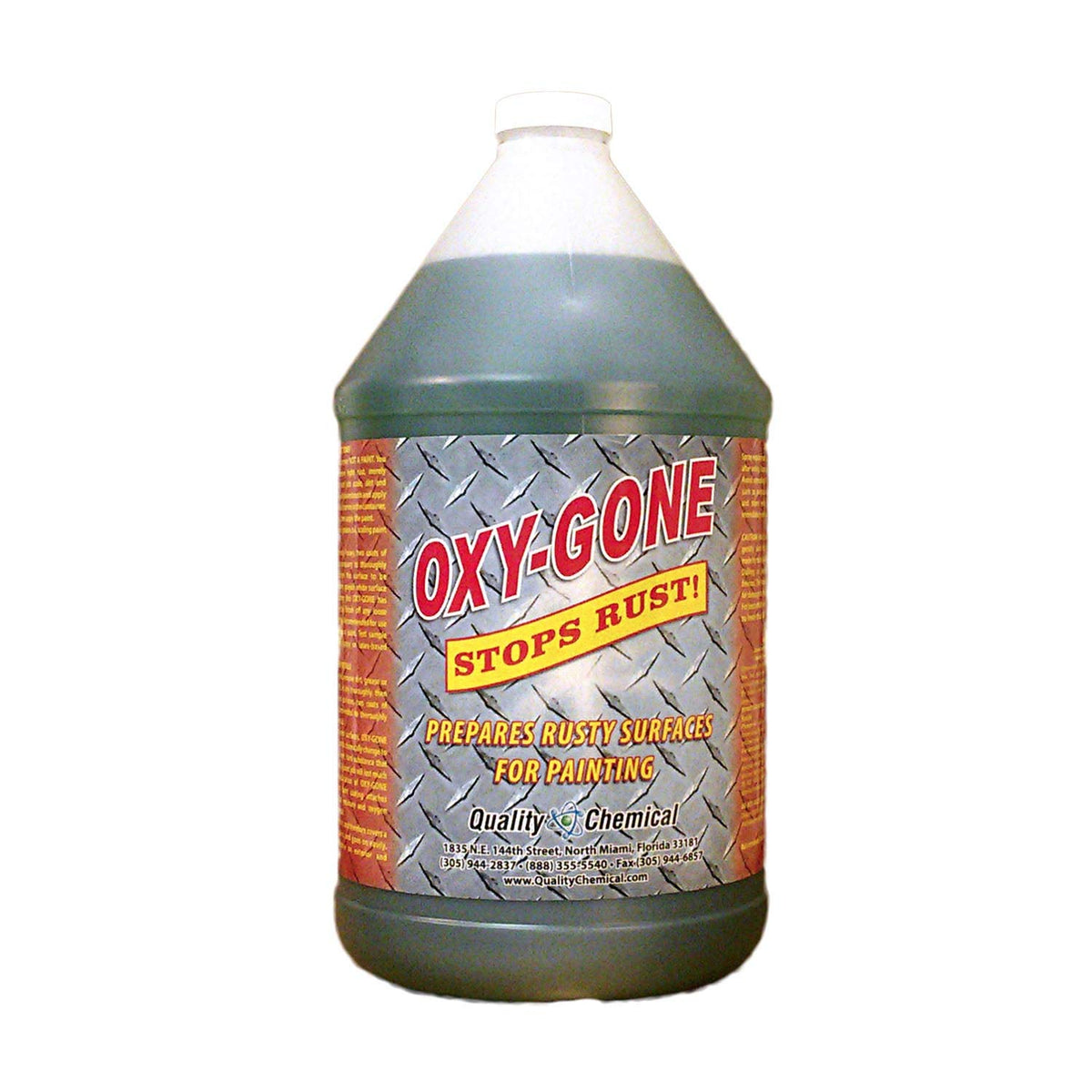 Quality Chemical Oxy-Gone rust remover bottle pour for rust control in metal projects