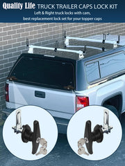 Quality Life right T-handle lock for camper shell provides secure access.