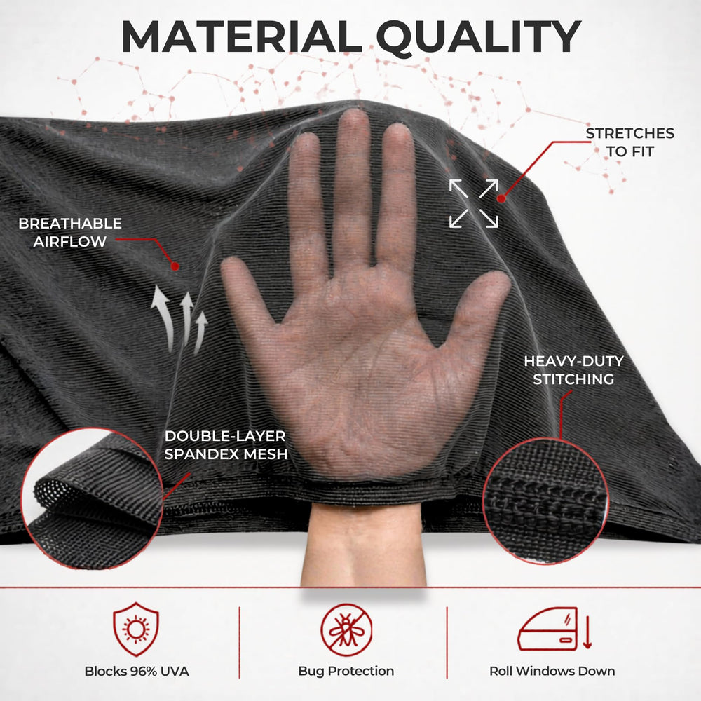 Qualizzi L/Car Shades full coverage along the window edge to edge