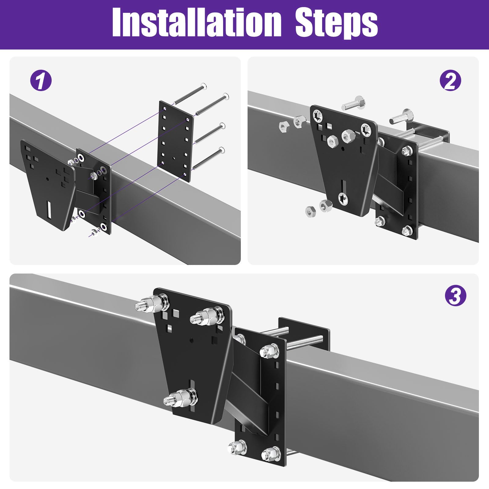 Qualward powder-coated steel resists rust for outdoor trailer use.