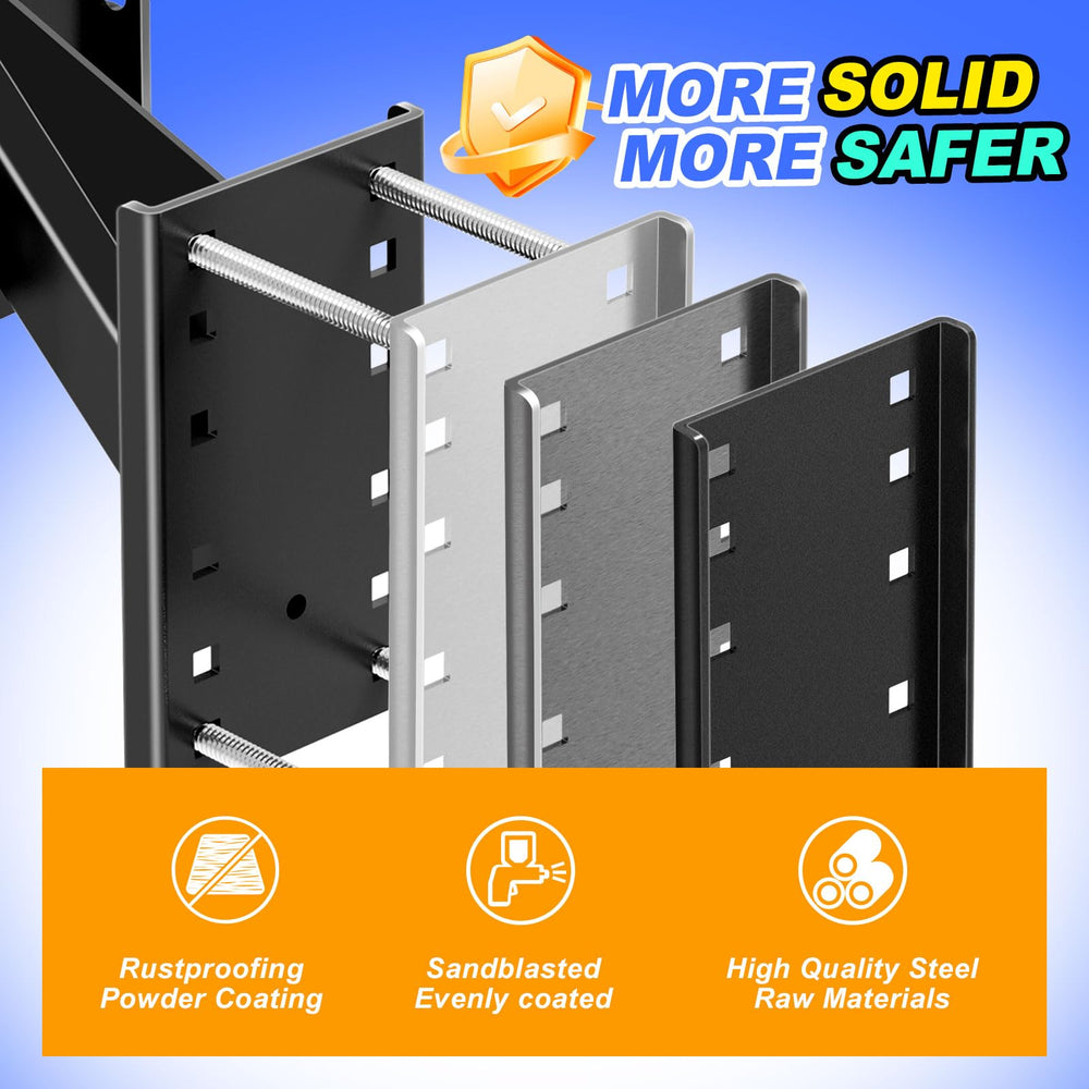 Easy drill-free installation with included hardware for quick setup