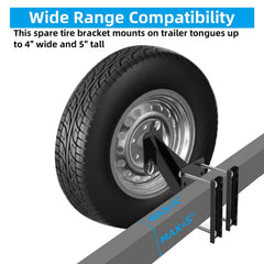 Qualward trailer tire carrier shows versatile compatibility across lug patterns.