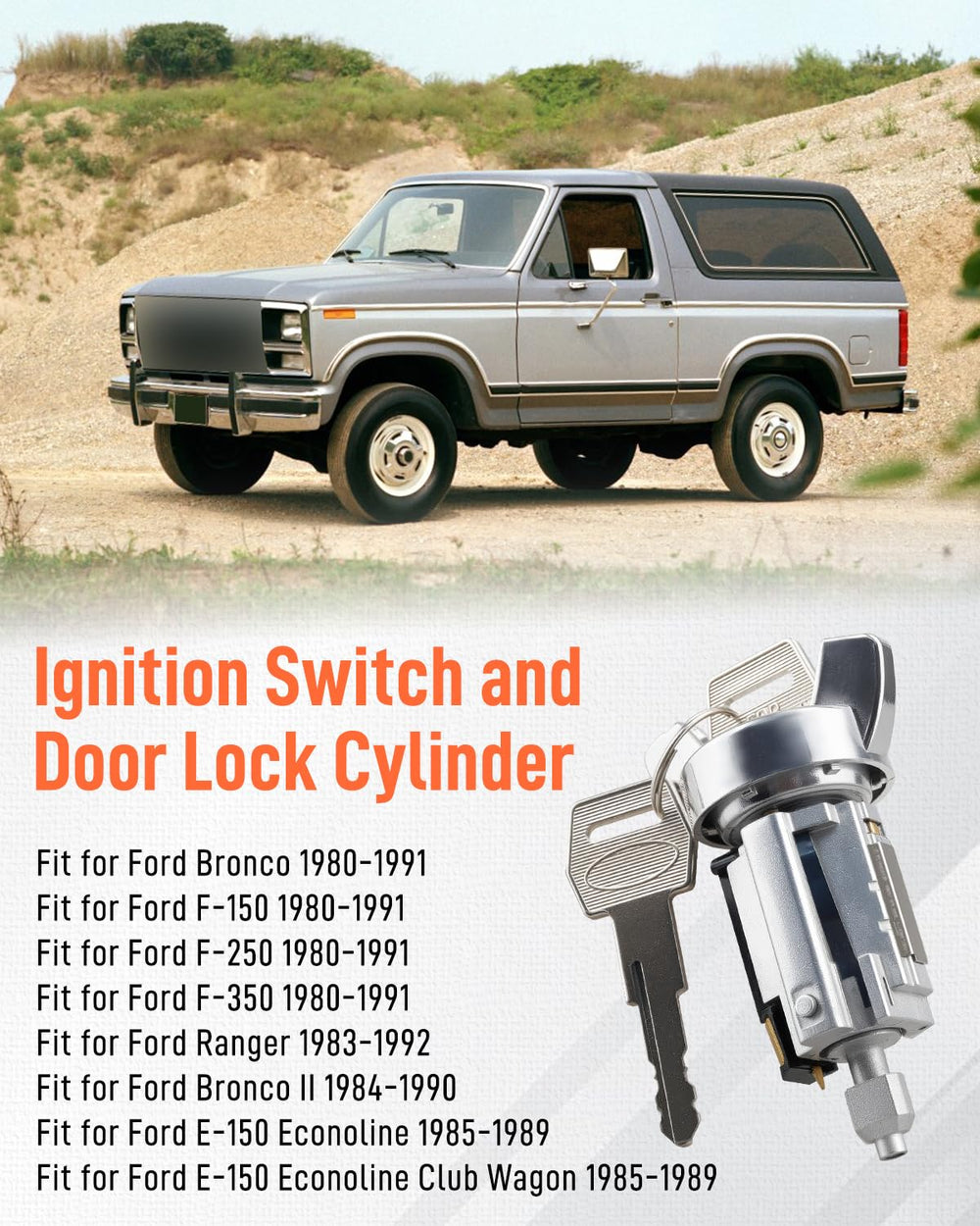 Quaneguzy door lock cylinders for Ford; secure locking and easy key turns.