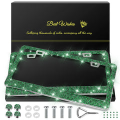 QUANQIUFEI bling frame rhinestones sparkle for a luxurious car look