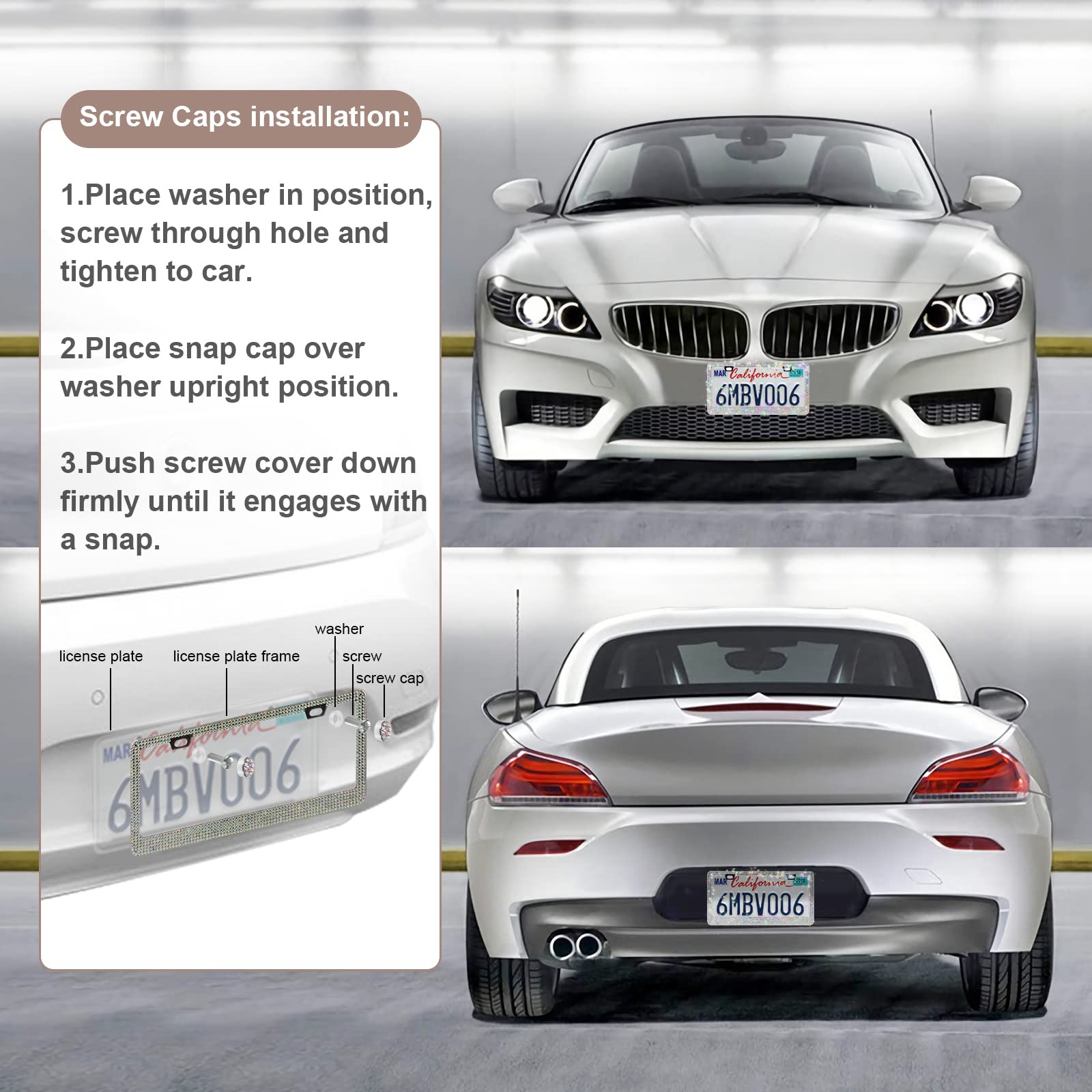 QUANQIUFEI included anti-theft screws ensure secure mounting