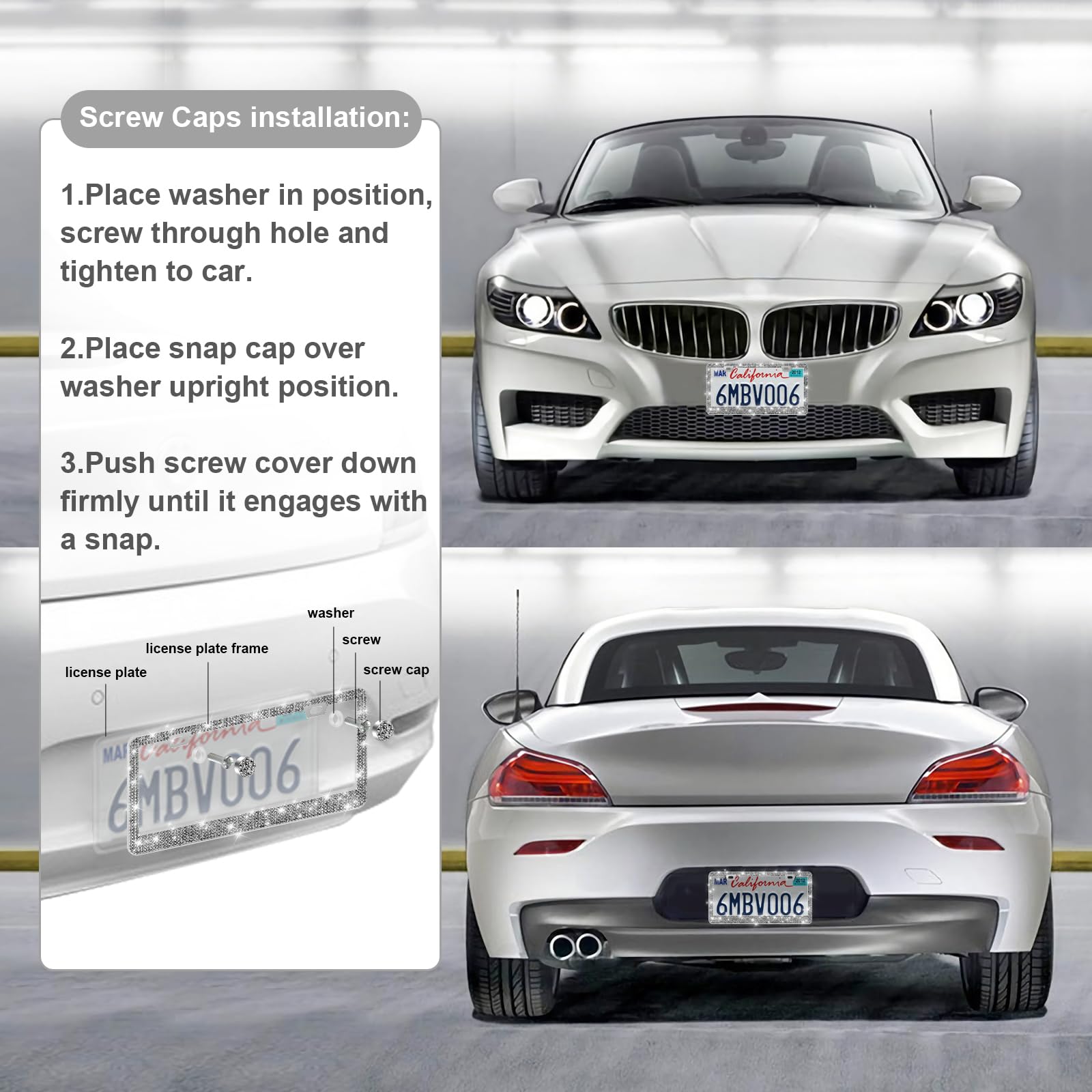 Quanqiufei anti-theft screws secure license plate and deter theft.