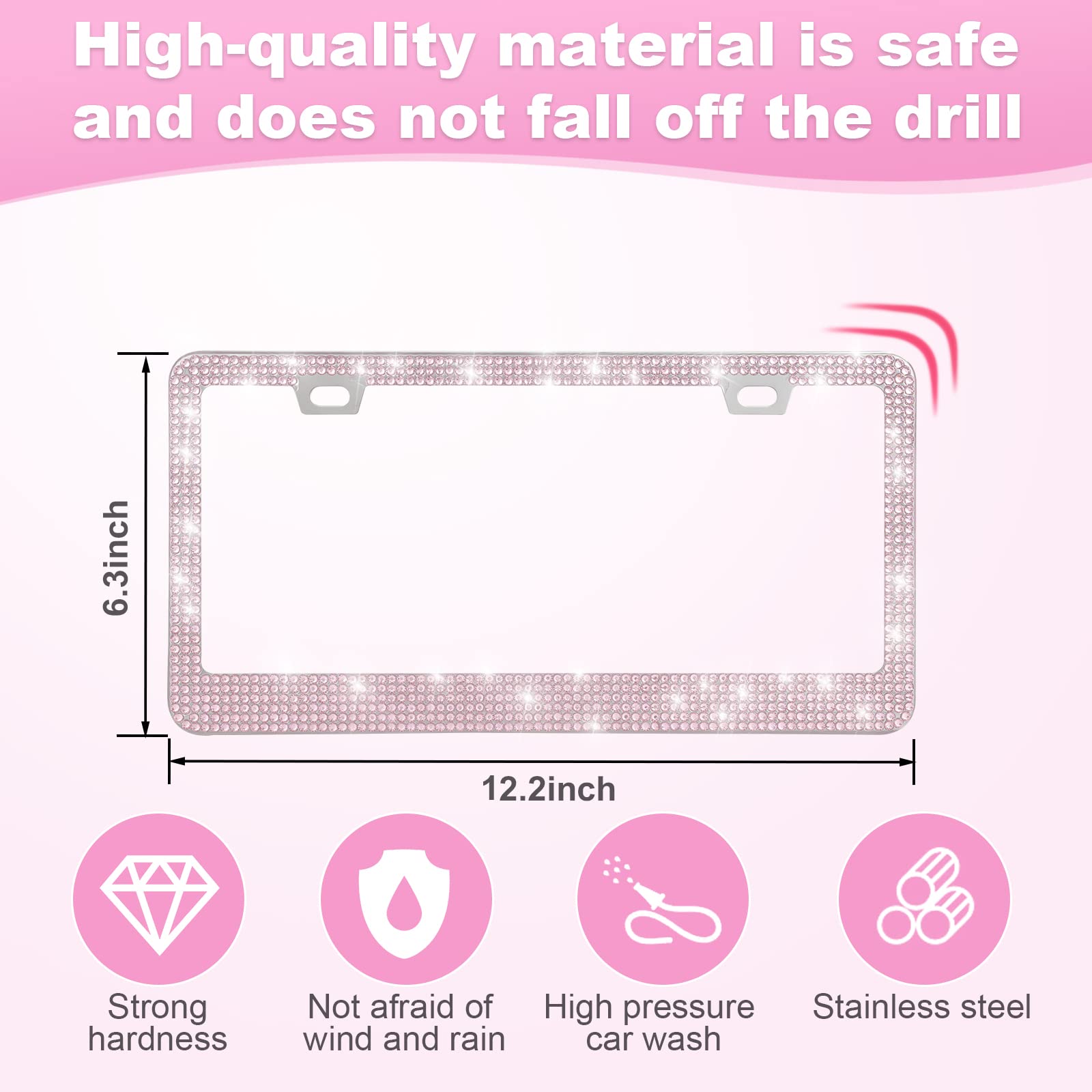 QUANQIUFEI easy-install kit with anti-theft screws for secure mounting
