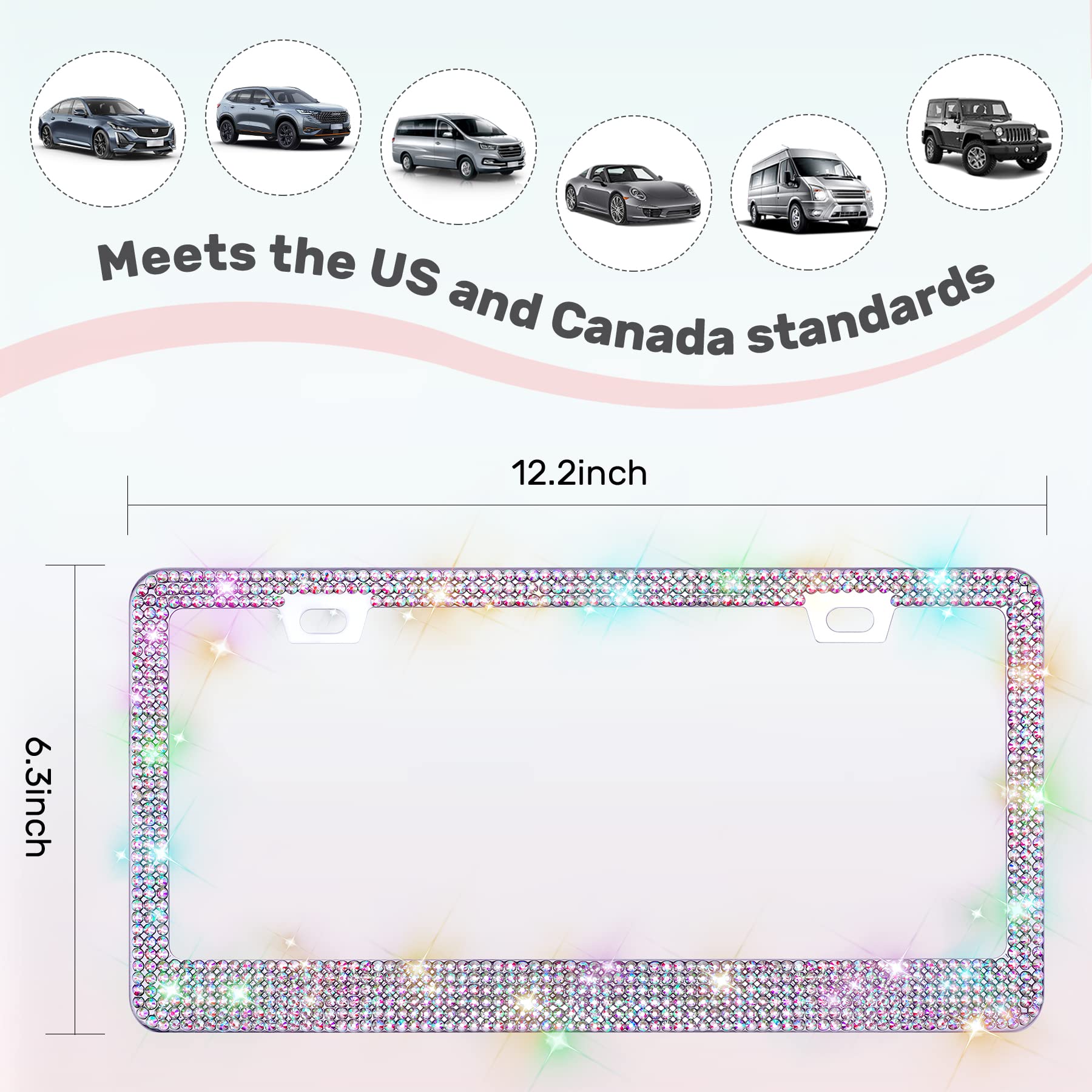 QUANQIUFEI anti theft screws and easy install depicted on frame