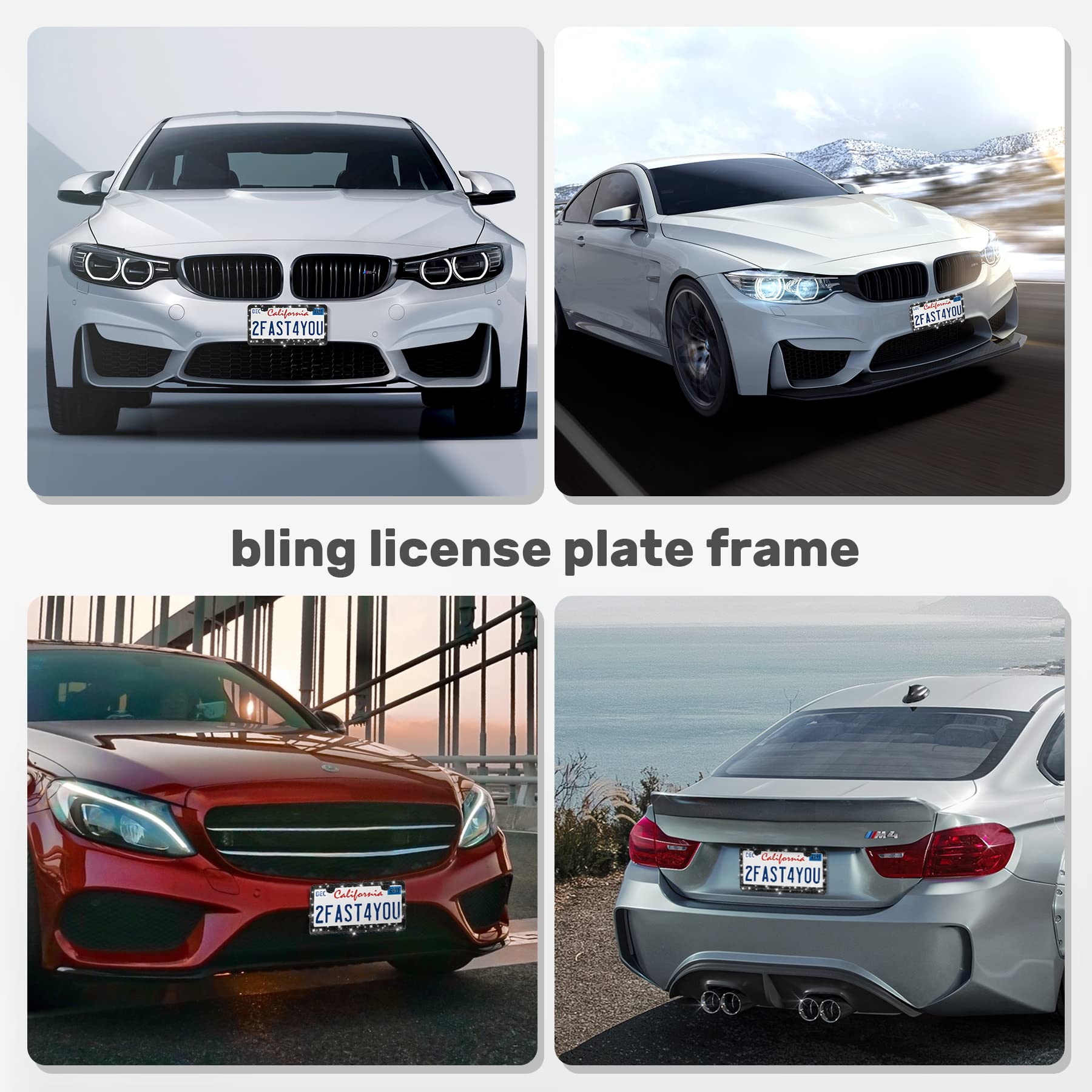 QUANQIUFEI license frame anti-theft screws secure mounting