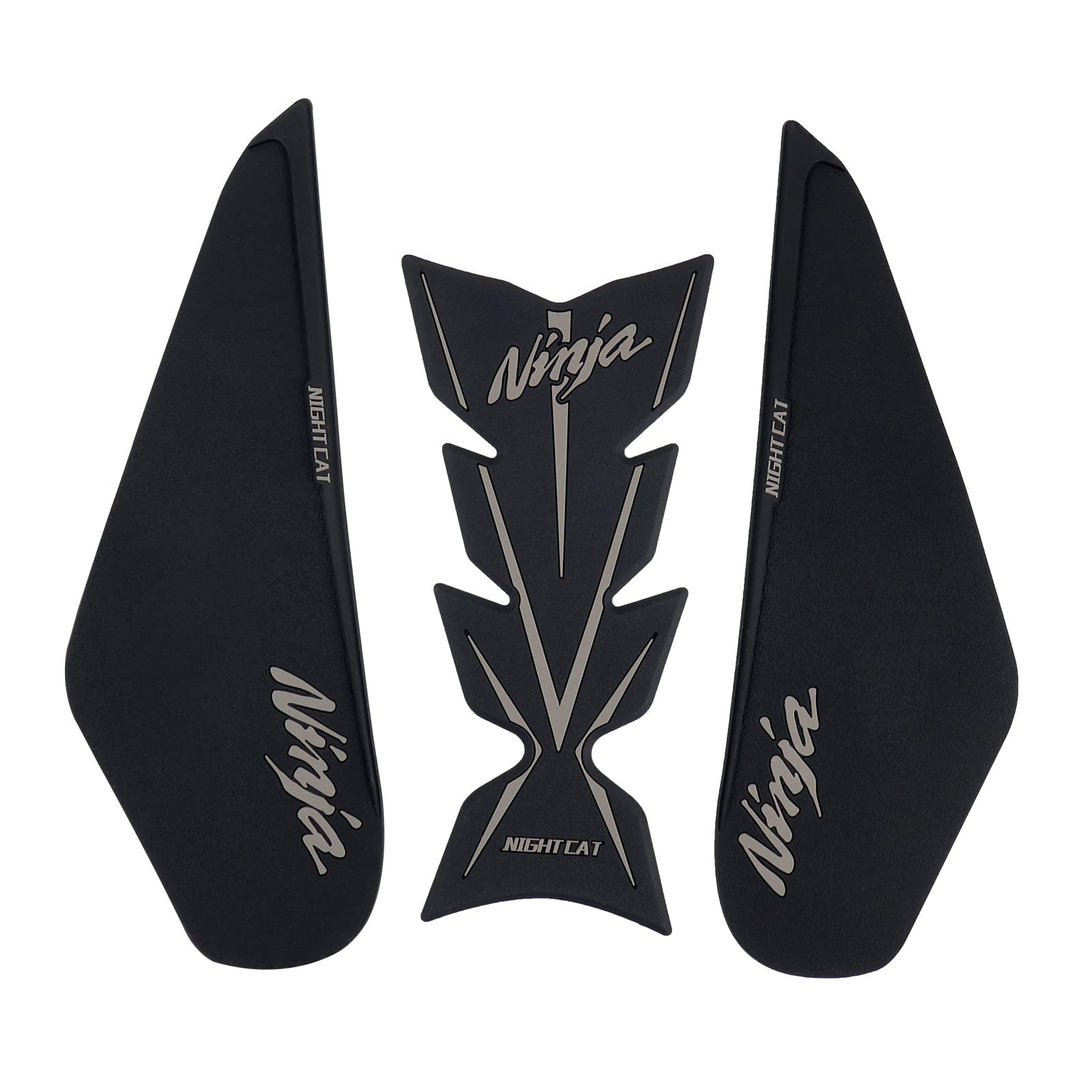 QUANT fishbone sticker protects the Ninja 400 tank from scratches during leaning.