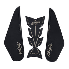 QUANT fishbone sticker protects the Ninja 400 tank from scratches during leaning.