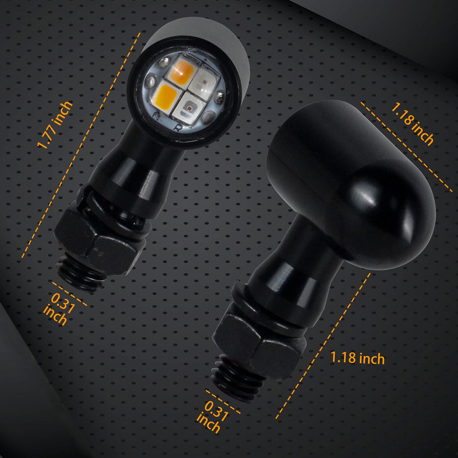 QUASCO pair of LED motorcycle tail lights enhances signaling