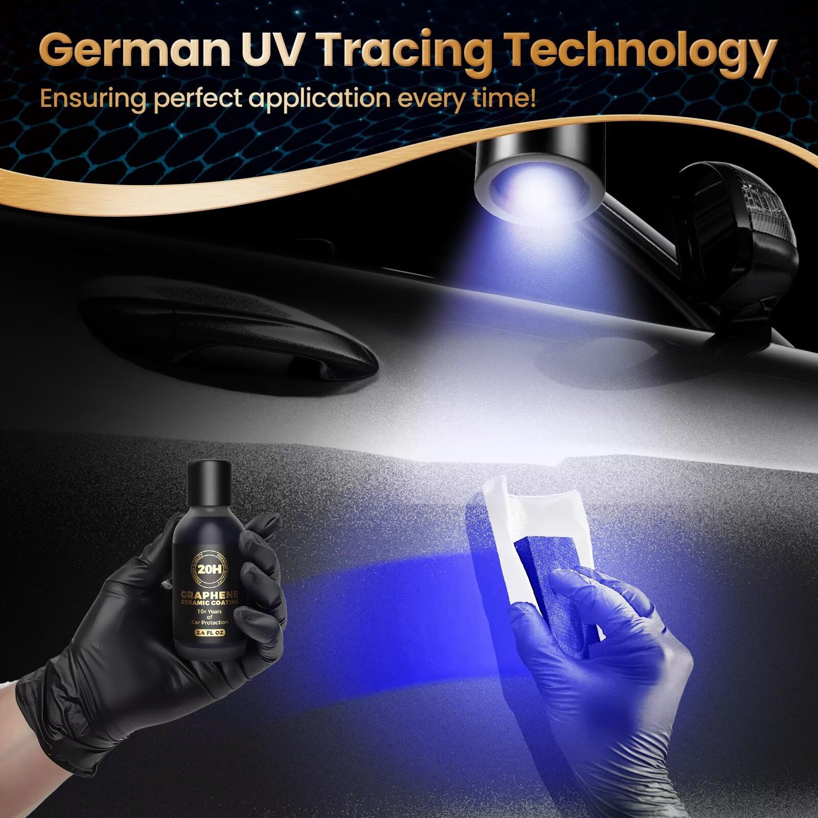 Qucship hydrophobic beading demonstrates water-shedding surface for easier cleaning