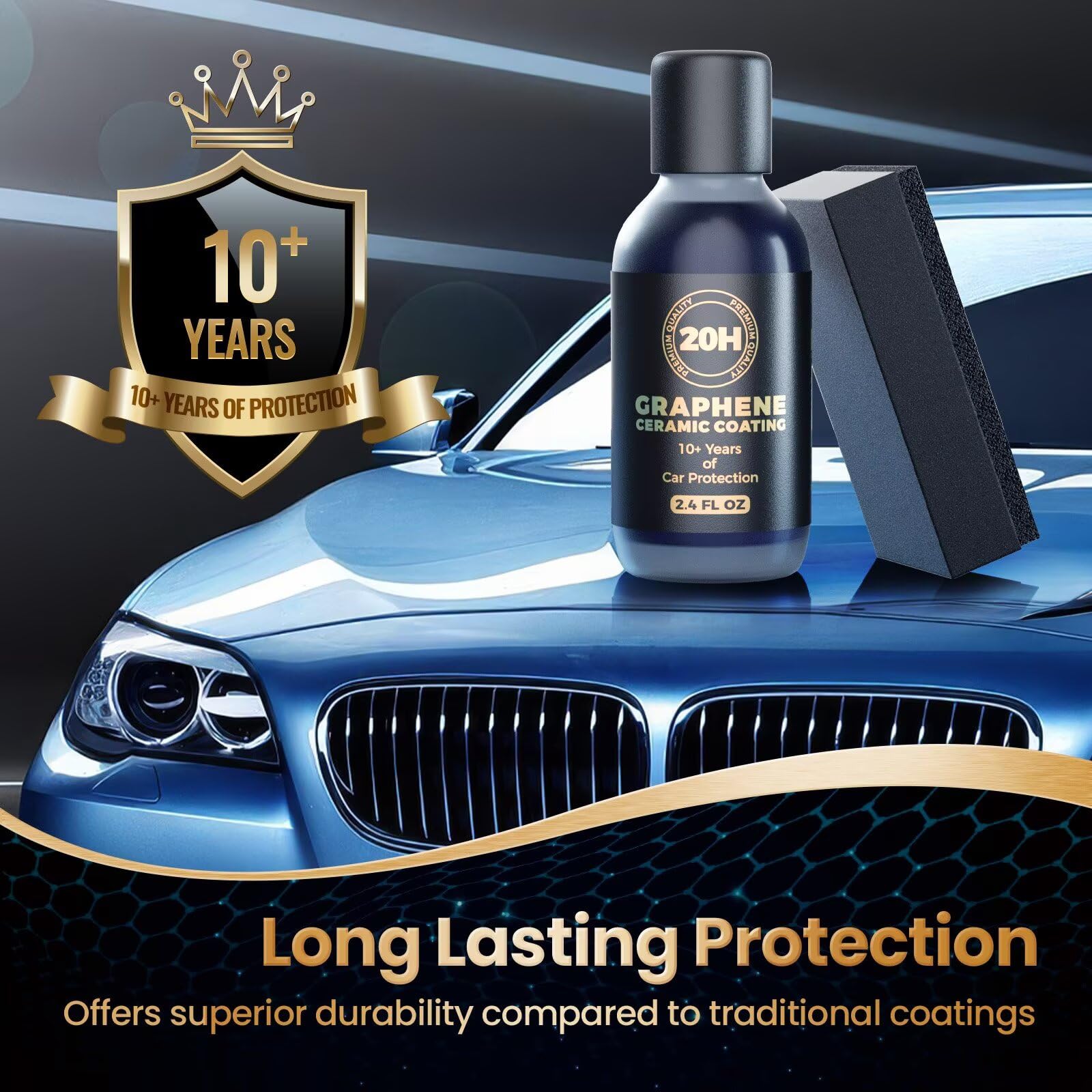 Qucship paint protection for the car body keeps color depth