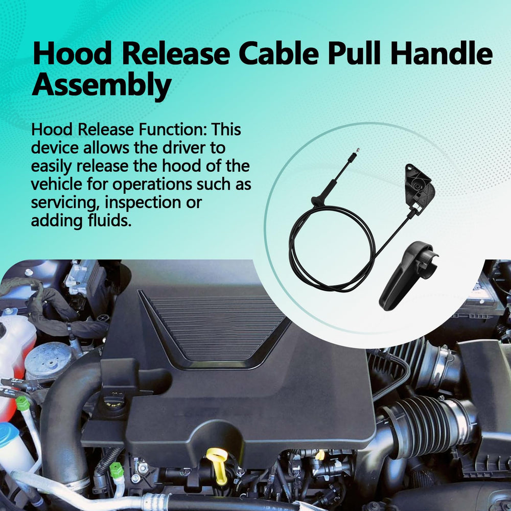Quealzara hood release cable with mounting bracket for precise hood operation