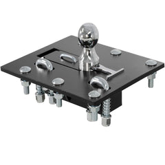 Queencar 61052 folding ball gooseneck hitch front view demonstrates robust towing readiness