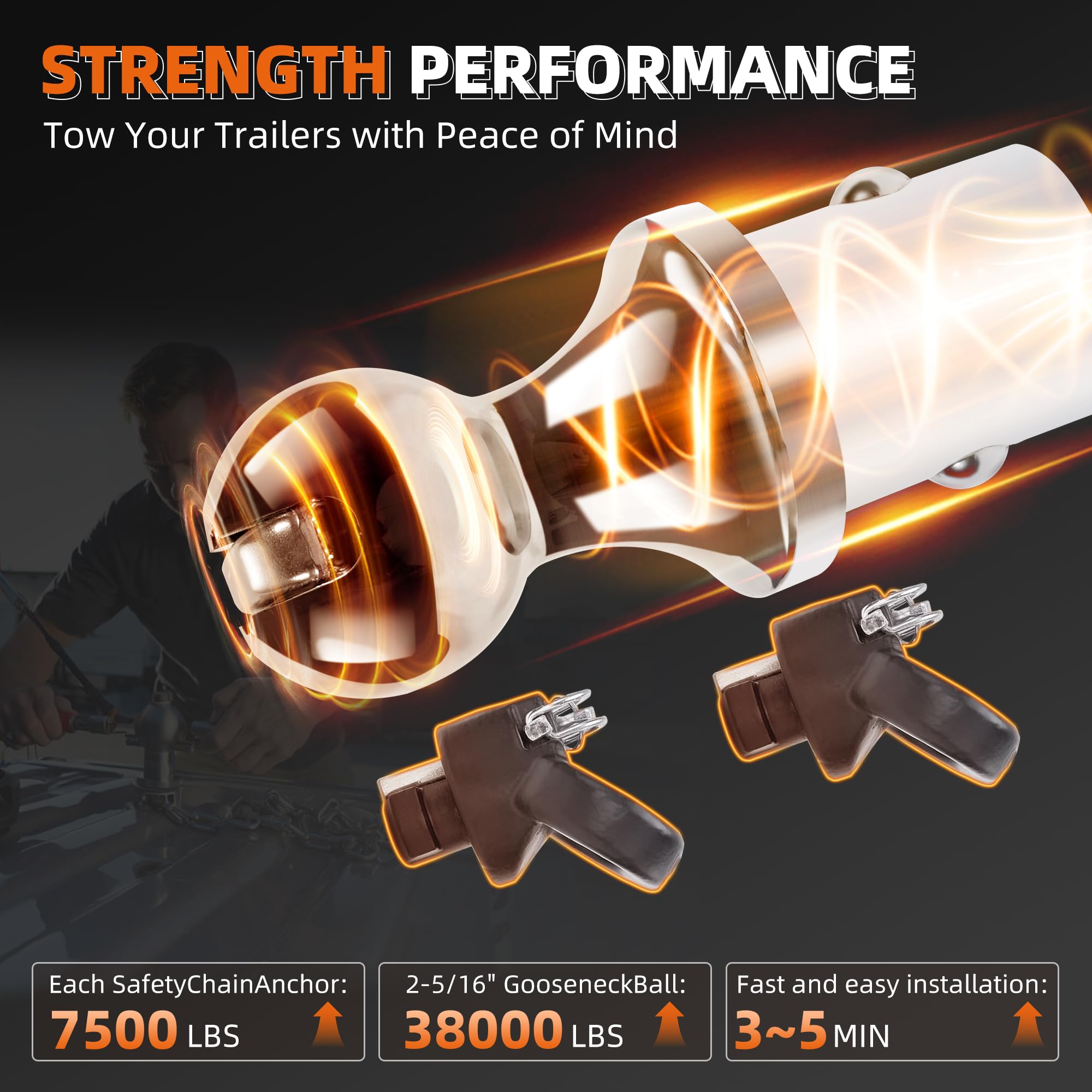 Queencar forged alloy steel ball resists wear for long-term use.