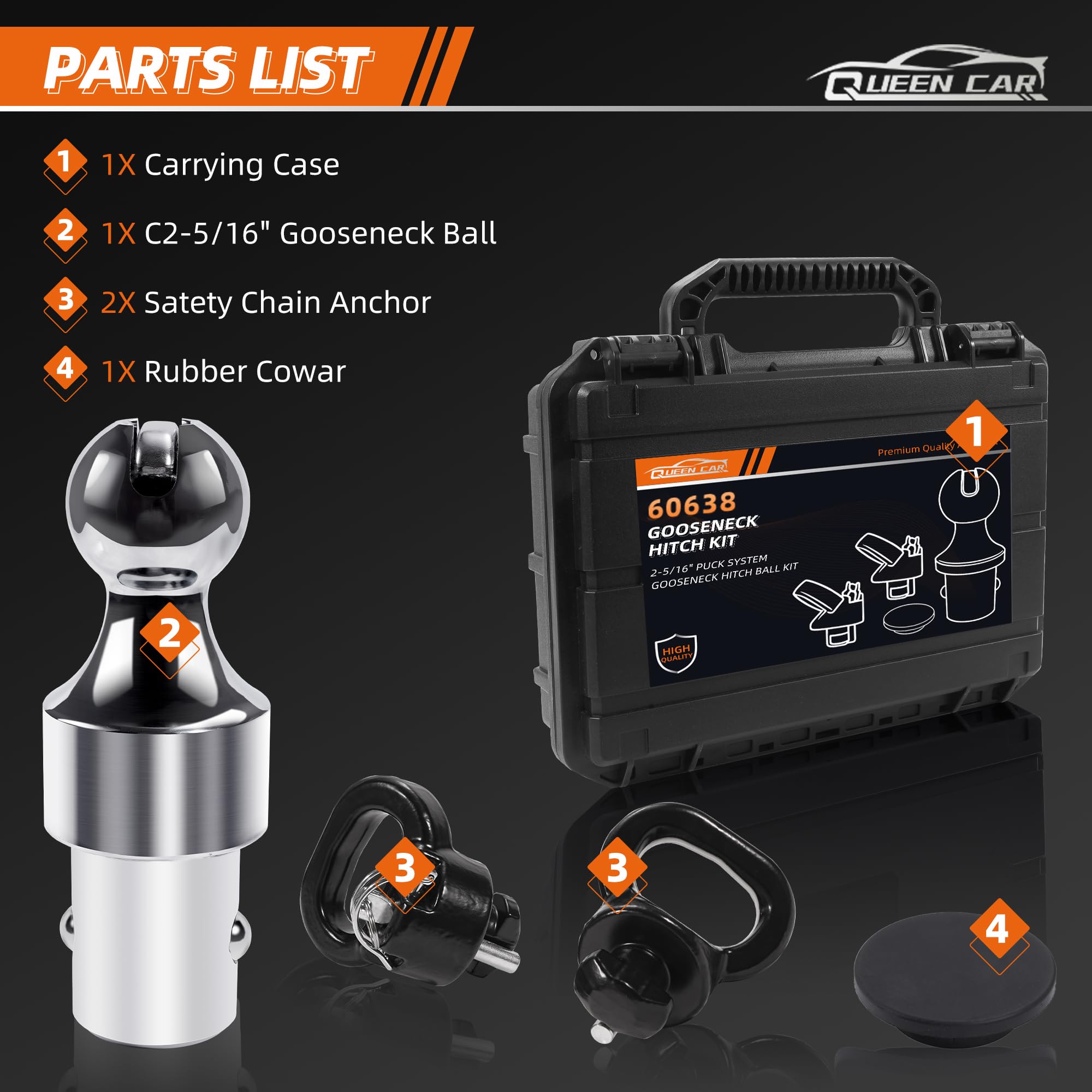 Queencar 60638 puck-system compatibility suits 2013-2026 Ram trucks