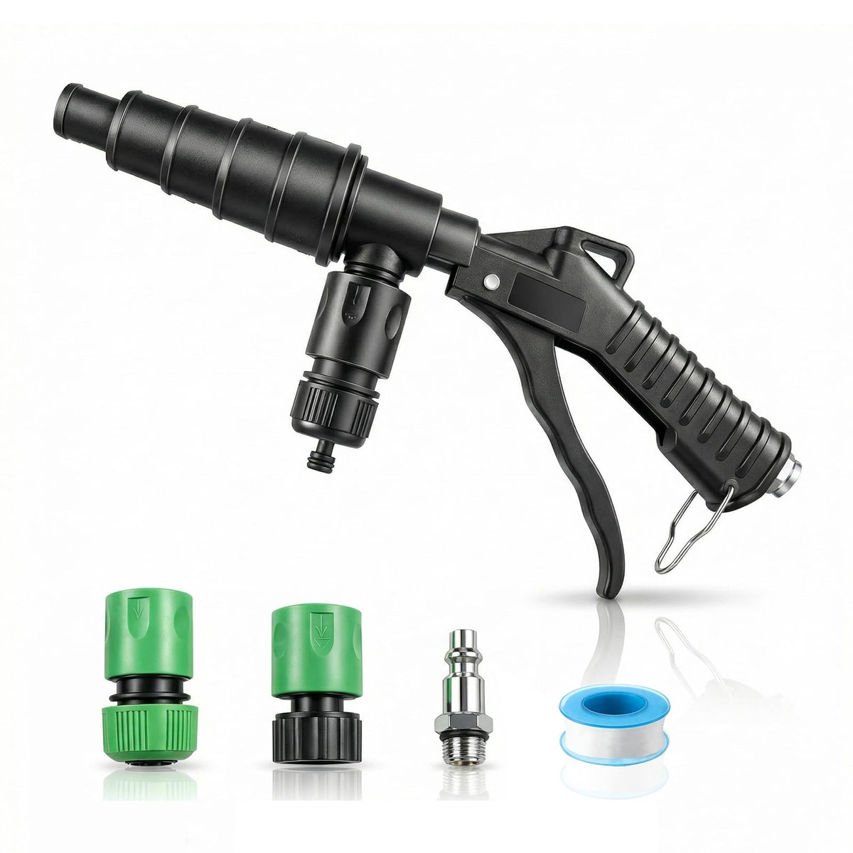 QUFYSK coolant flush gun with lever-action trigger for easy continuous flushing.
