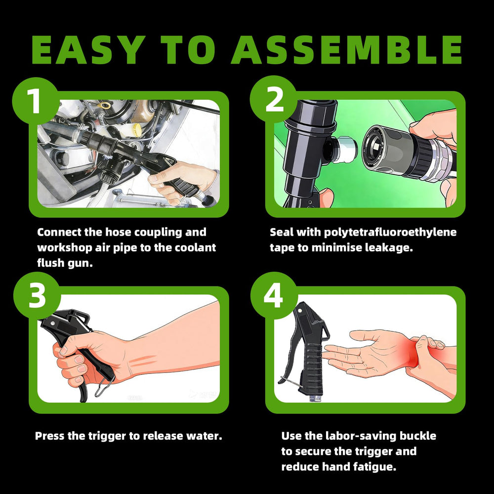 QUFYSK ergonomic flush gun reduces hand fatigue during extended use.