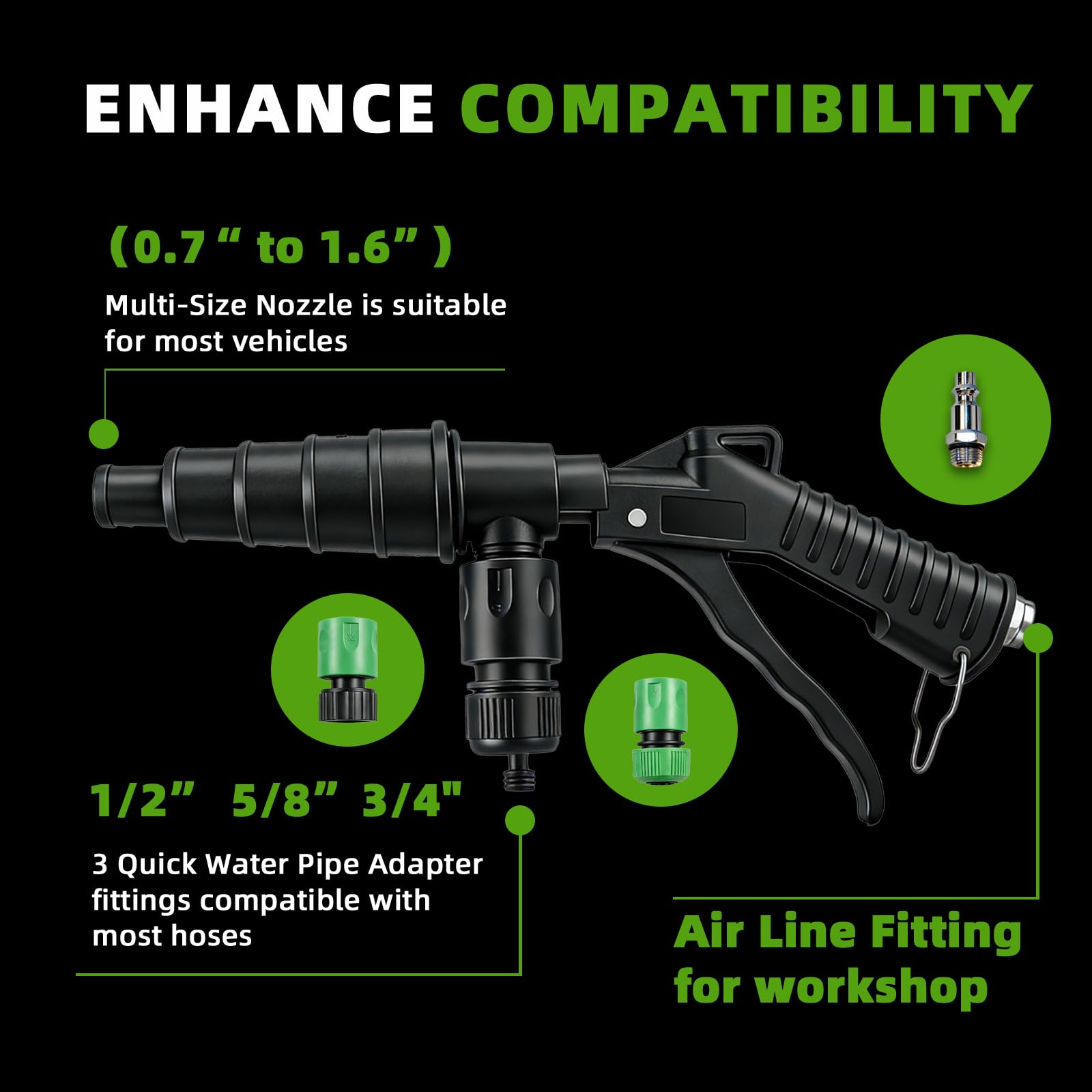 QUFYSK universal vent adapters cover 19–40 mm range for broad compatibility.