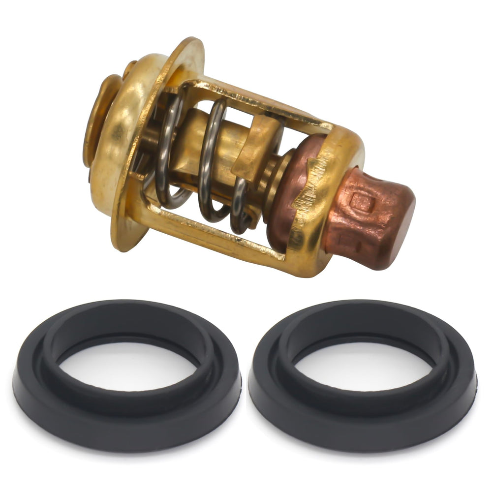 QuickMarine thermostat brass kit for Johnson Evinrude 5-235 HP engines.