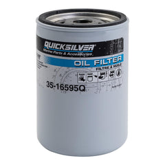 Quicksilver 16595Q oil filter for MerCruiser V8 with durable shell for engine protection.
