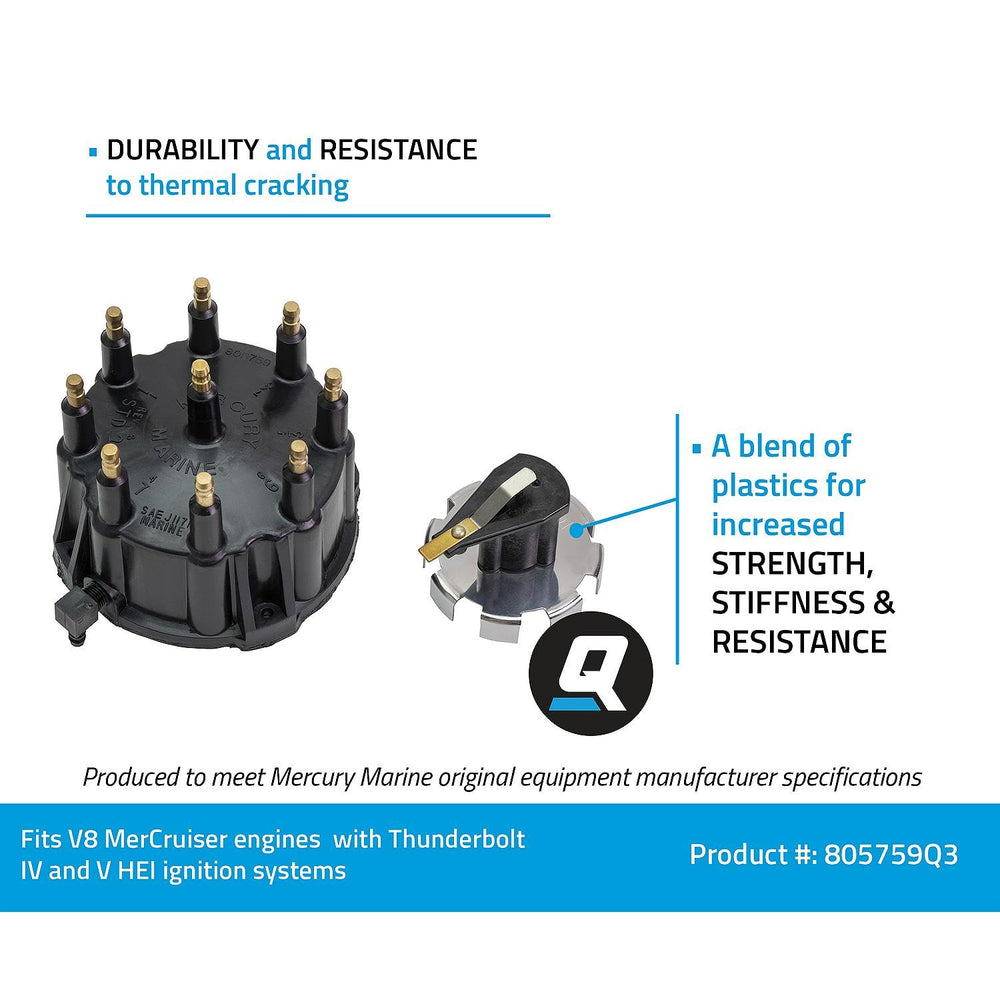 Quicksilver rotor compatible with Thunderbolt IV and V HEI systems improves spark reliability.