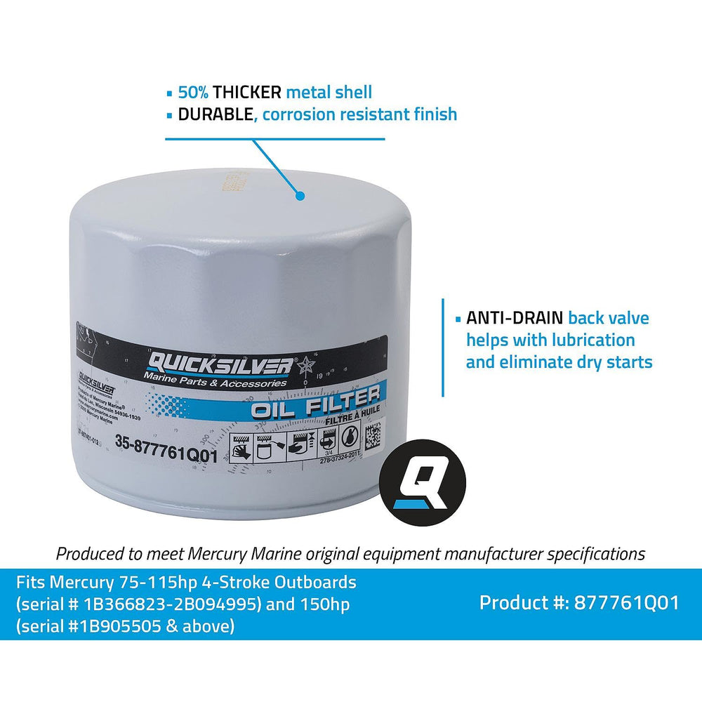 Quicksilver 877761Q01 anti drain valve closeup highlights startup protection