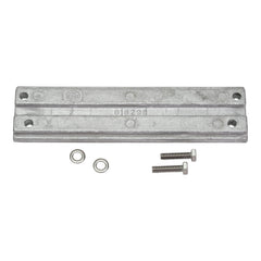 Quicksilver aluminum anode on bottom pump protects Mercury and Mariner systems in salt or fresh water