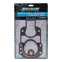 Quicksilver bell housing gasket kit for Alpha One Gen II guards metal surfaces during installation.
