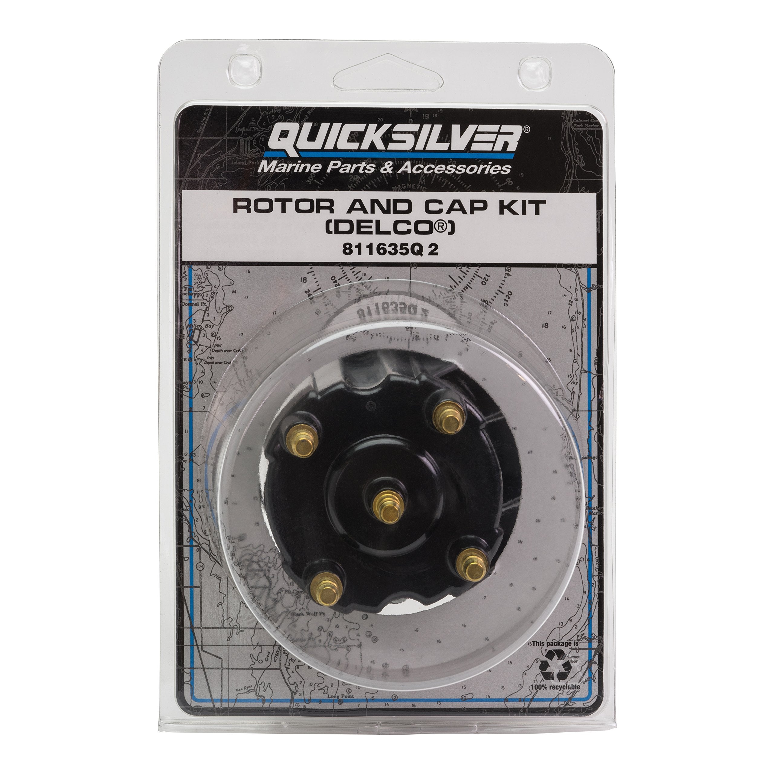 Quicksilver distributor cap kit plastic blend close-up emphasizing rigidity and warp resistance.