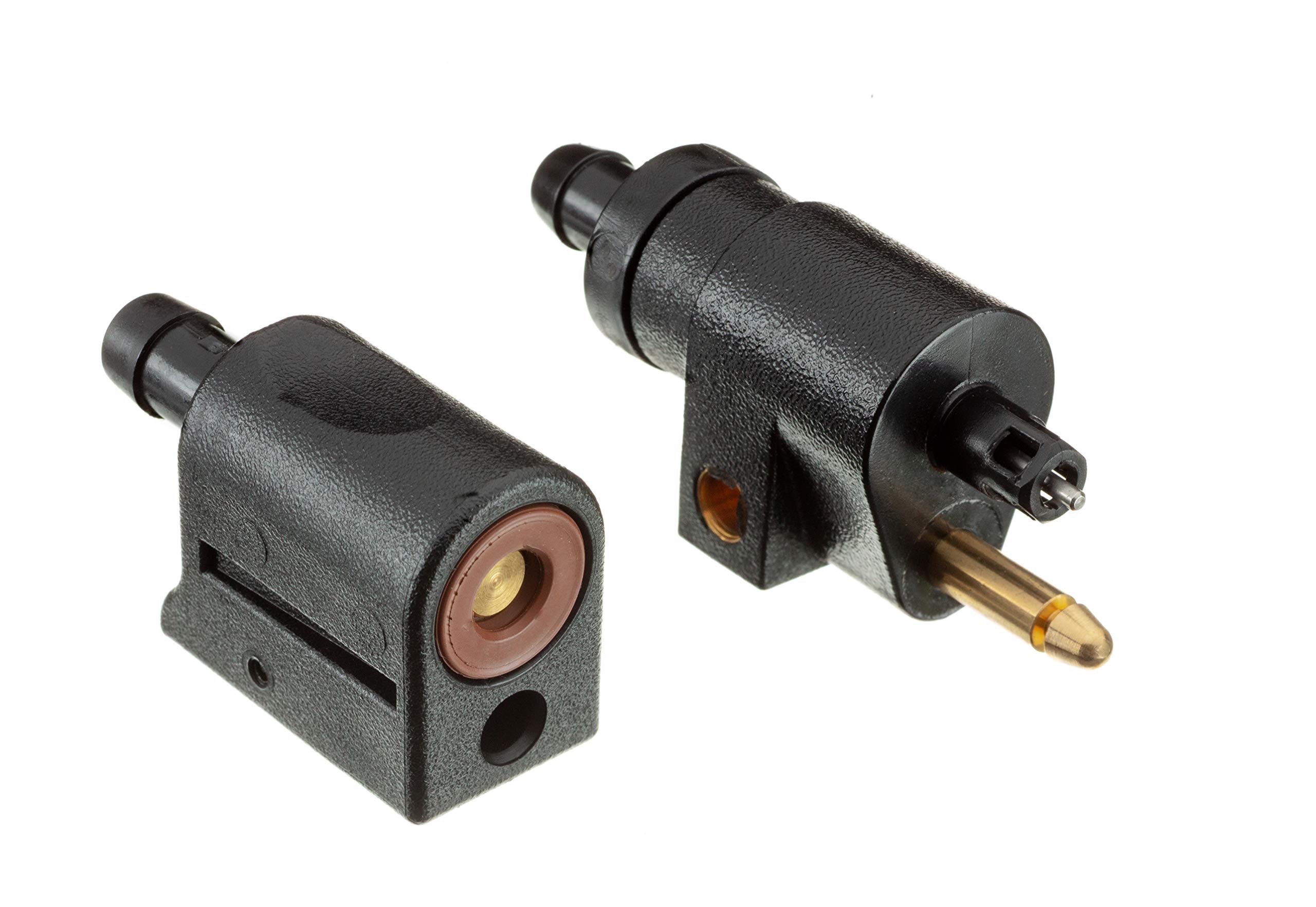 Quicksilver fuel line hose clamps included for reliable sealing.