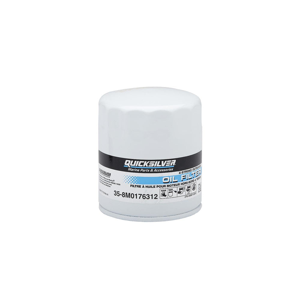 Quicksilver 8M0176312 oil filter valve provides anti-drain back for quick lubrication