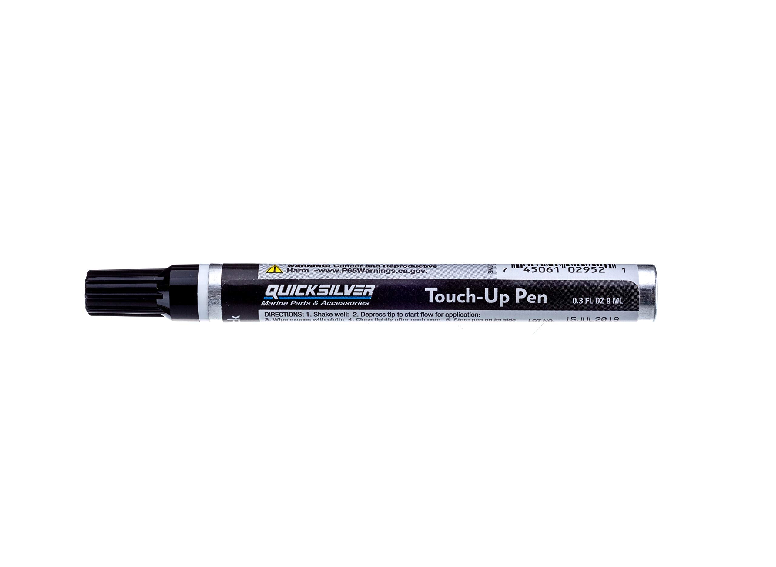 Quicksilver Phantom Black paint pen tube close-up for color-match repairs