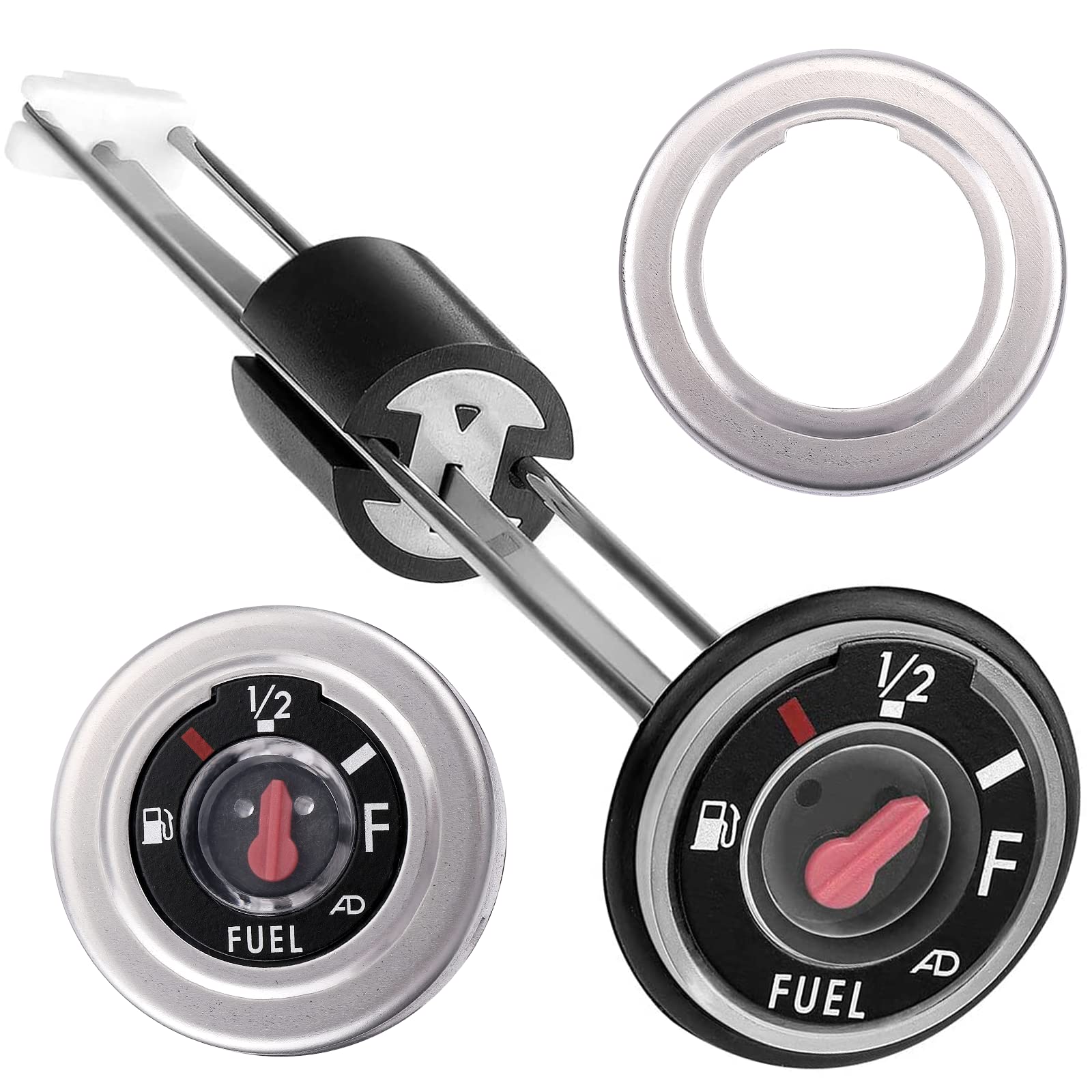 QUICKWOLF ATV fuel gauge installed in a Yamaha Big Bear 400 showing a snug fit.