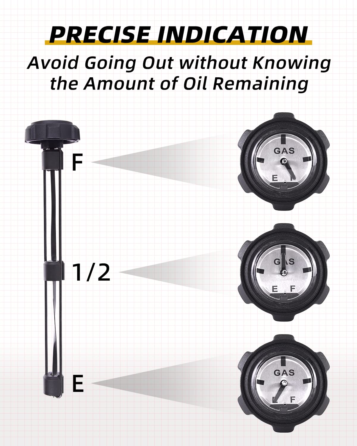 QuickWOLF Ranger gas cap with threaded seal prevents fuel leaks and odor.