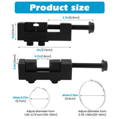 Quivorant small clamp attachments for precise hose clamp sizing.