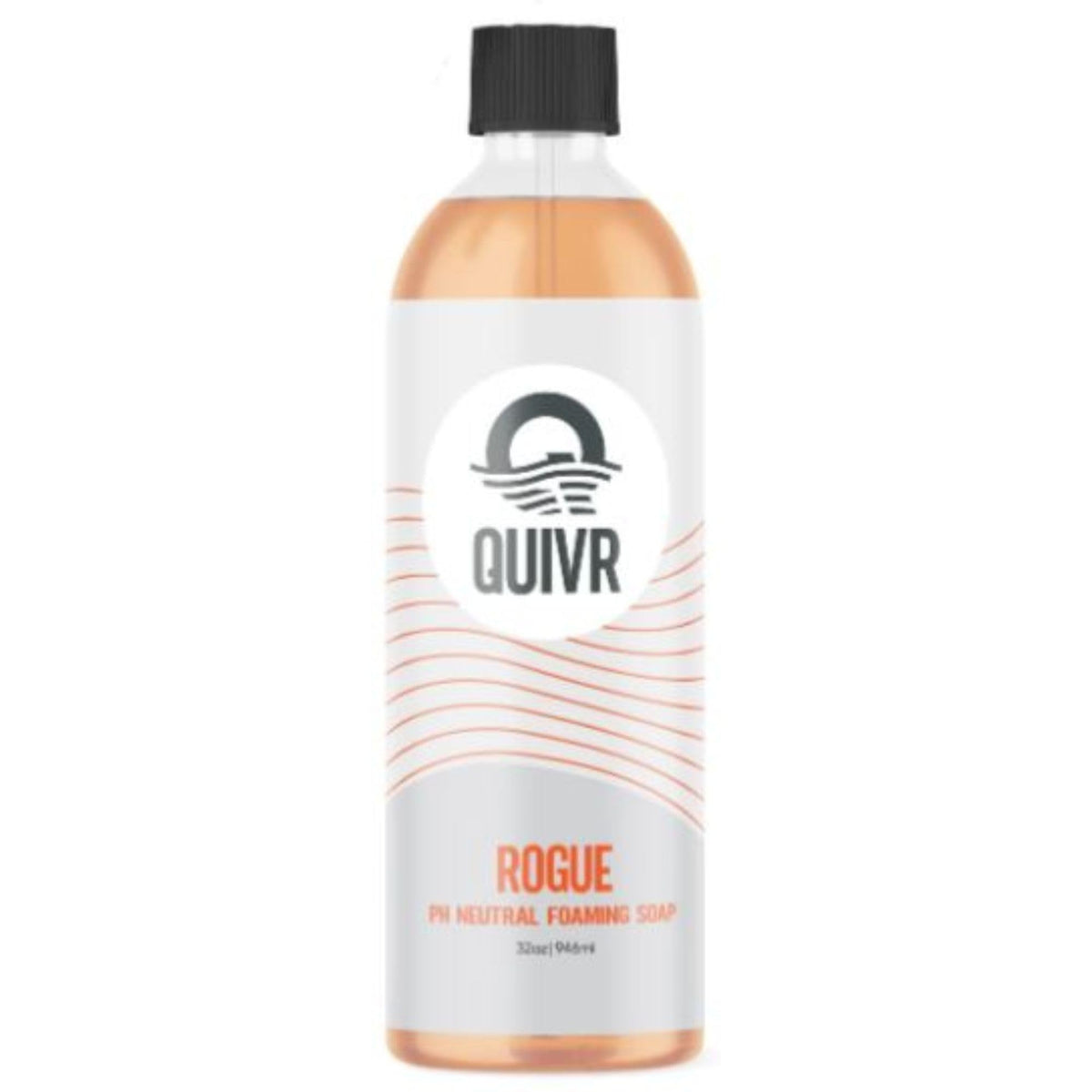 QUIVR Rogue neutral foaming soap bottle pour demonstrates high foam for paint-safe cleaning.