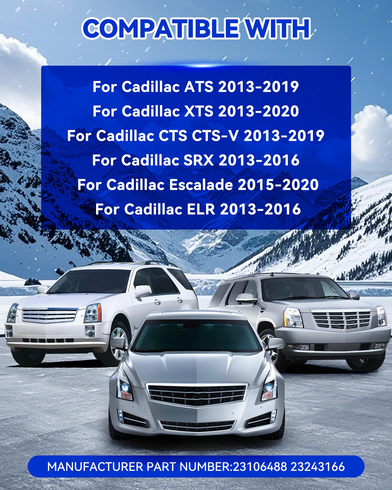 Quixofiber Cadillac CUE screen with anti-glare coating enhances visibility in bright daylight.