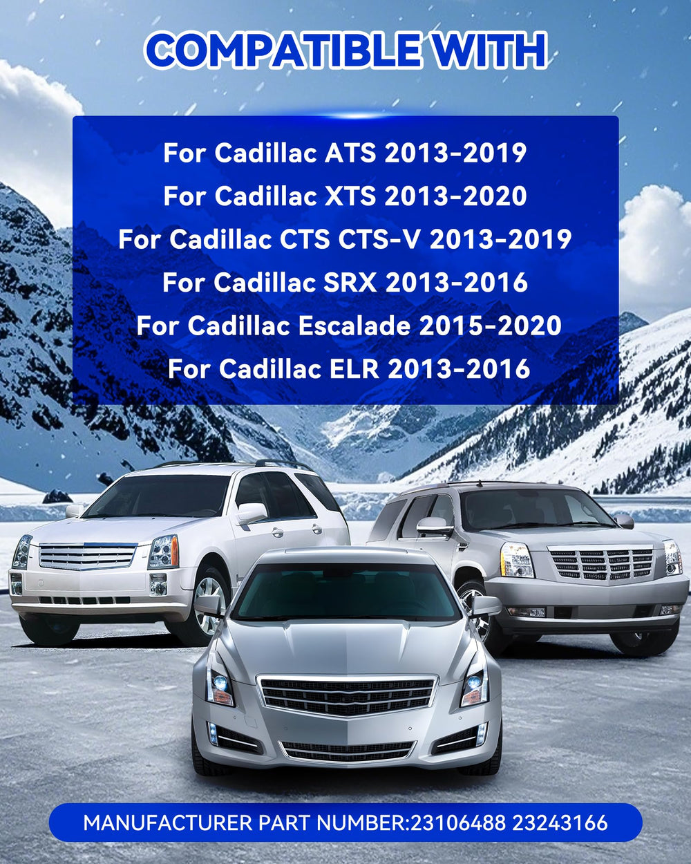 Quixofiber Cadillac CUE screen with anti-glare coating enhances visibility in bright daylight.