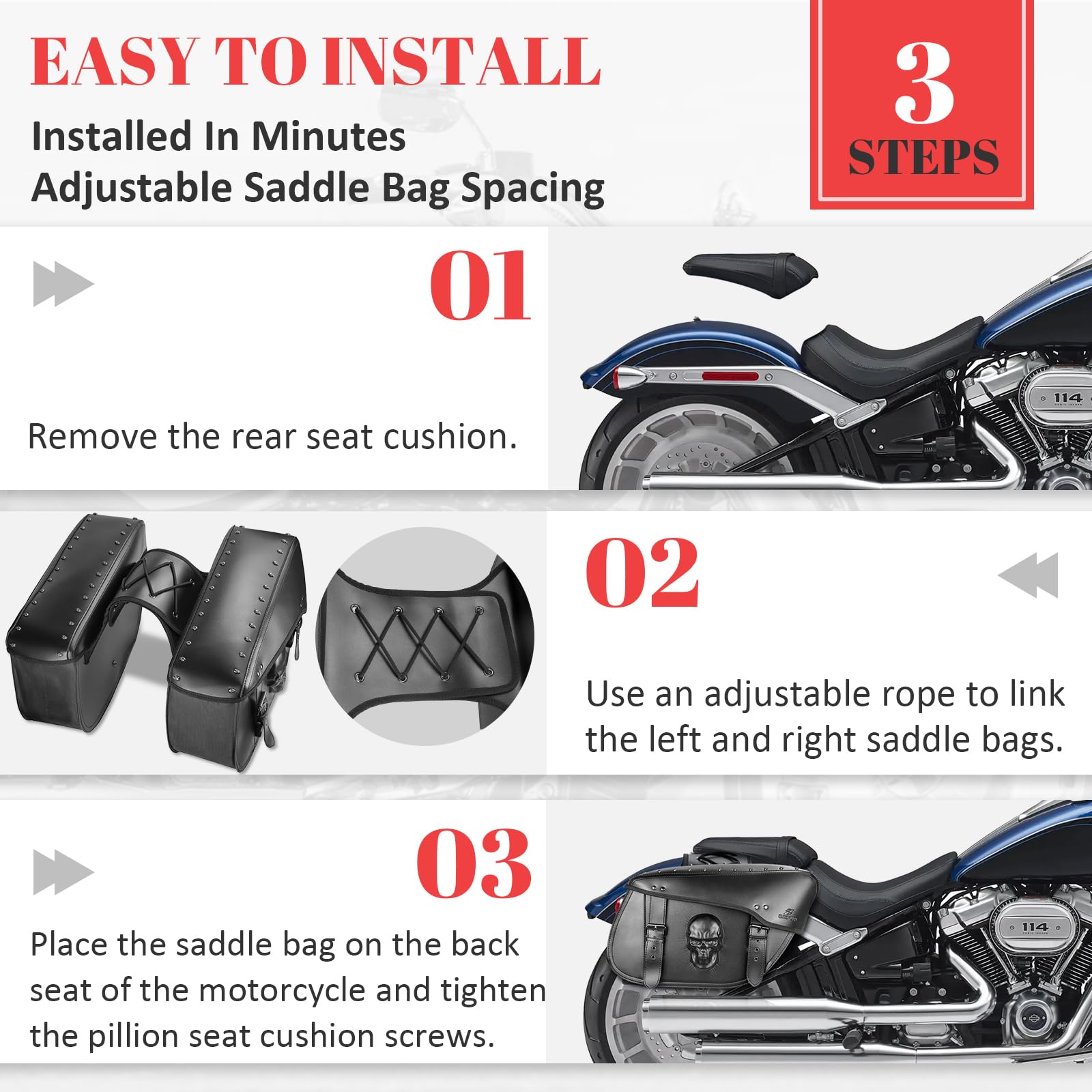 Quixofiber universal fit supports many models such as Harley and Honda.