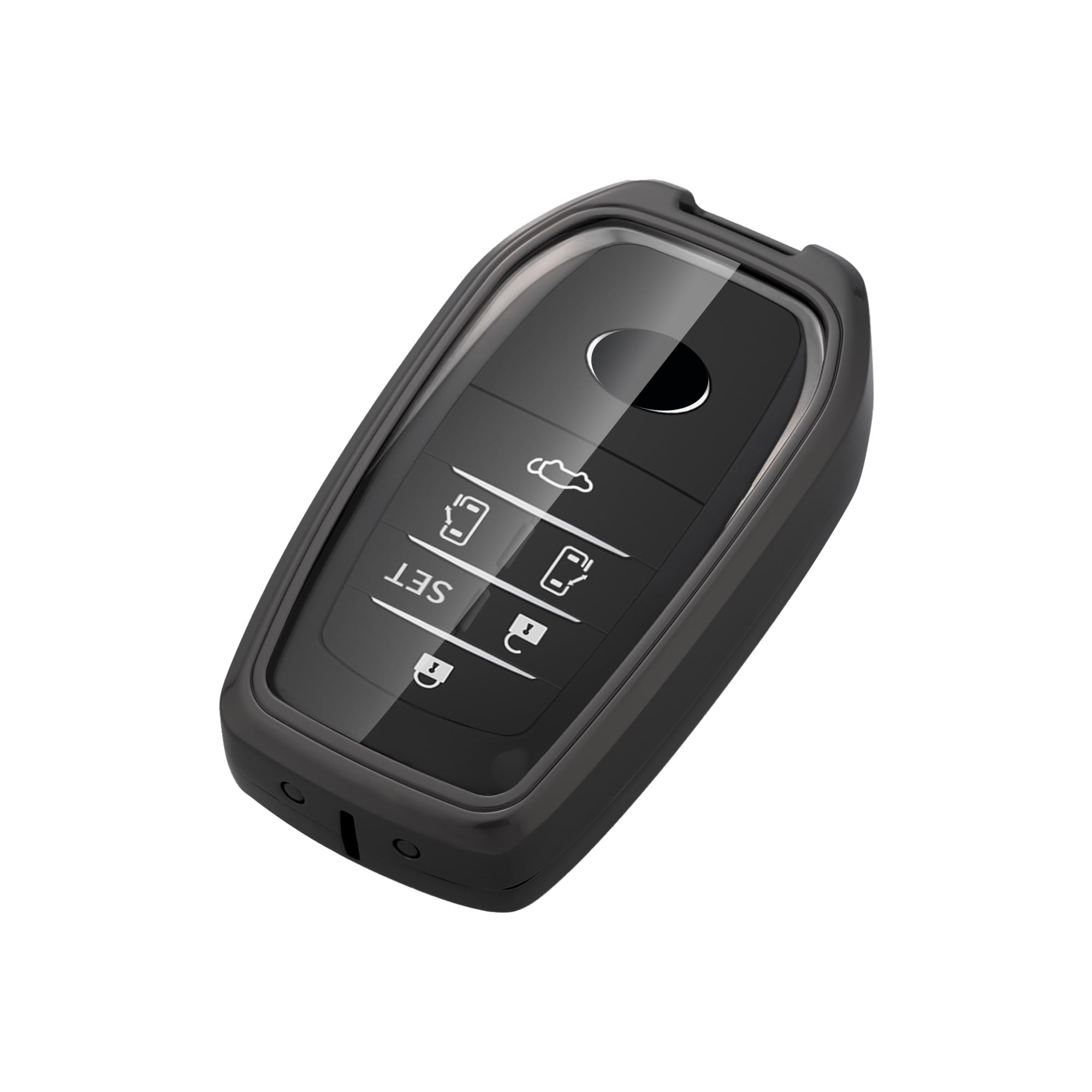 Qunzes key fob cover with heavy-duty keychain for Toyota Prius shields the fob for daily trips.