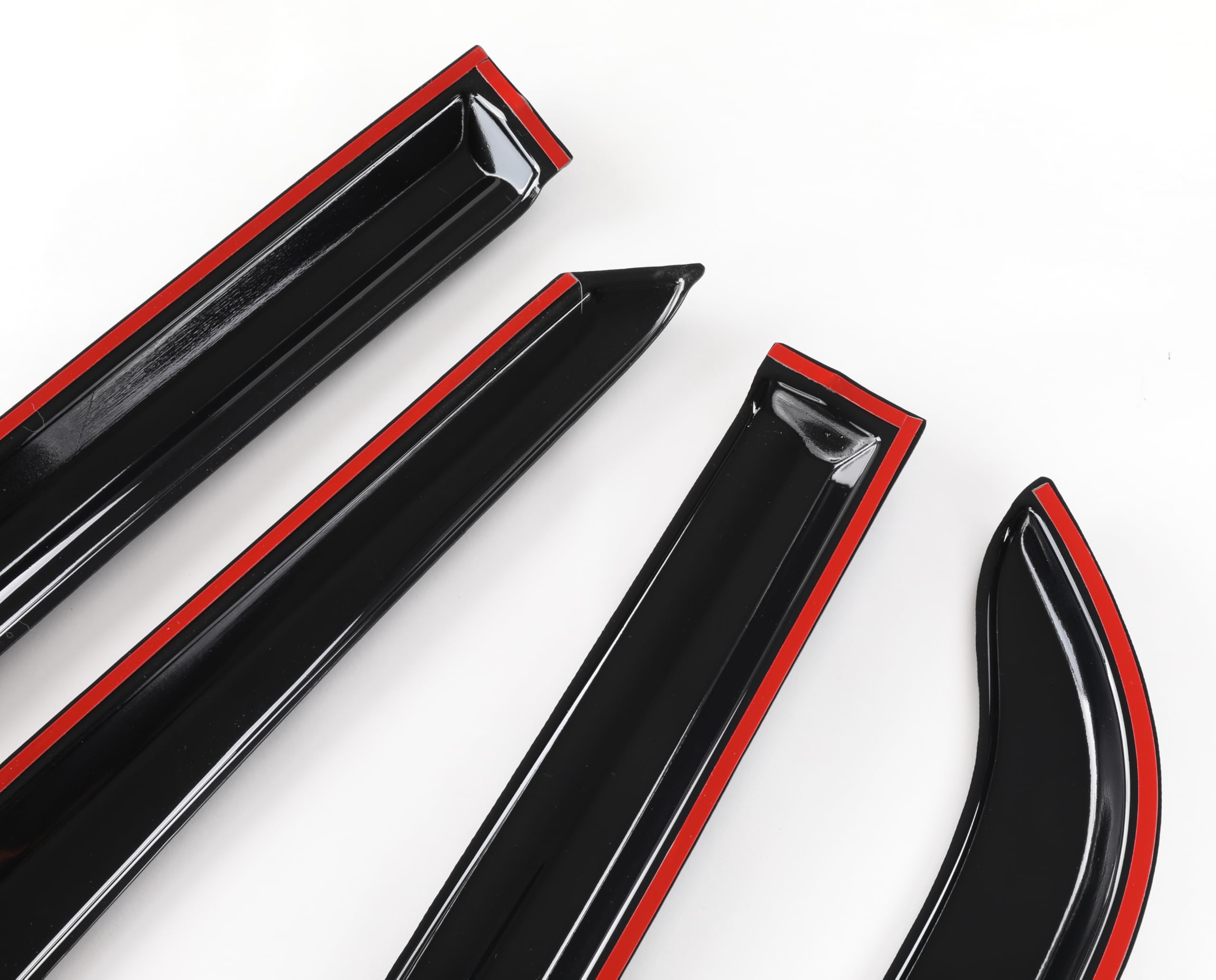 Quxunzzz exterior-mount visors attach with automotive adhesive tape