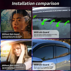 Quxunzzz acrylic rain guards resist weather and maintain clarity over time